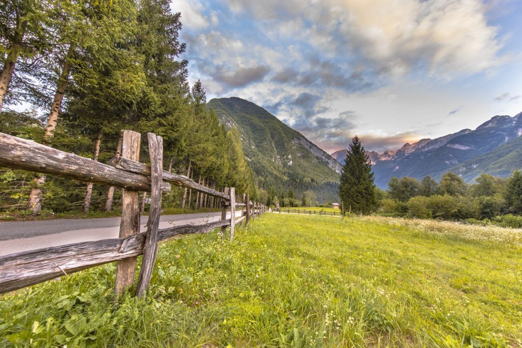 Hiking trail in Triglav National Park with alpine peaks – one of the most scenic things to do in Bled