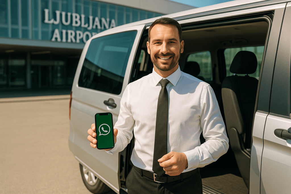 booking via whatsapp Ljubljana to lake Bled transfer